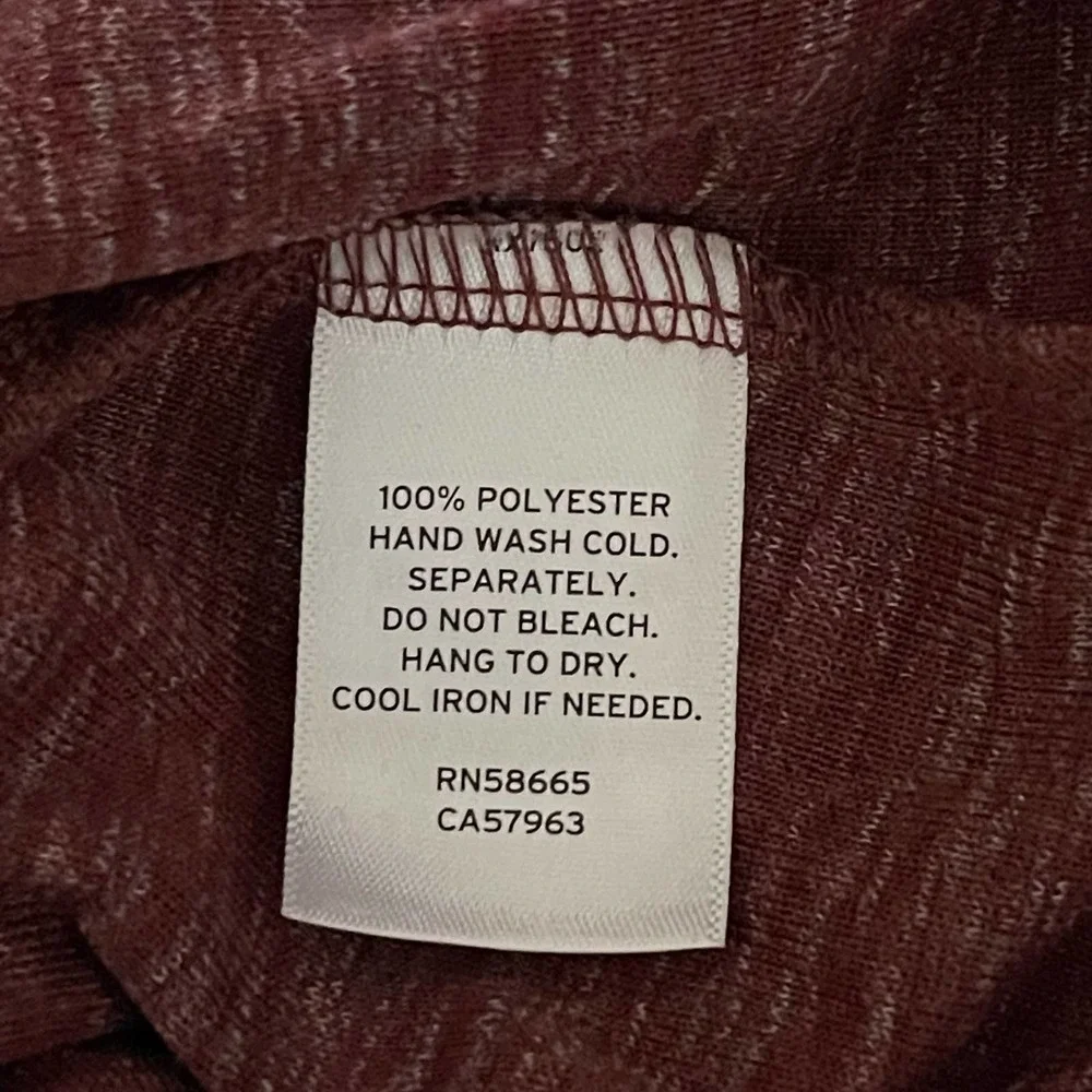 Caslon Red Syrah Heather Cozy Long Sleeve Knit Wrap Dress NWT Size L